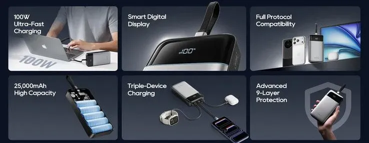 Ilustrasi csm core highlights of the cuktech 25 power bank se 1f4354b291 Cuktech 25 SE Meluncur: Power Bank 25.000mAh Kabel 100W