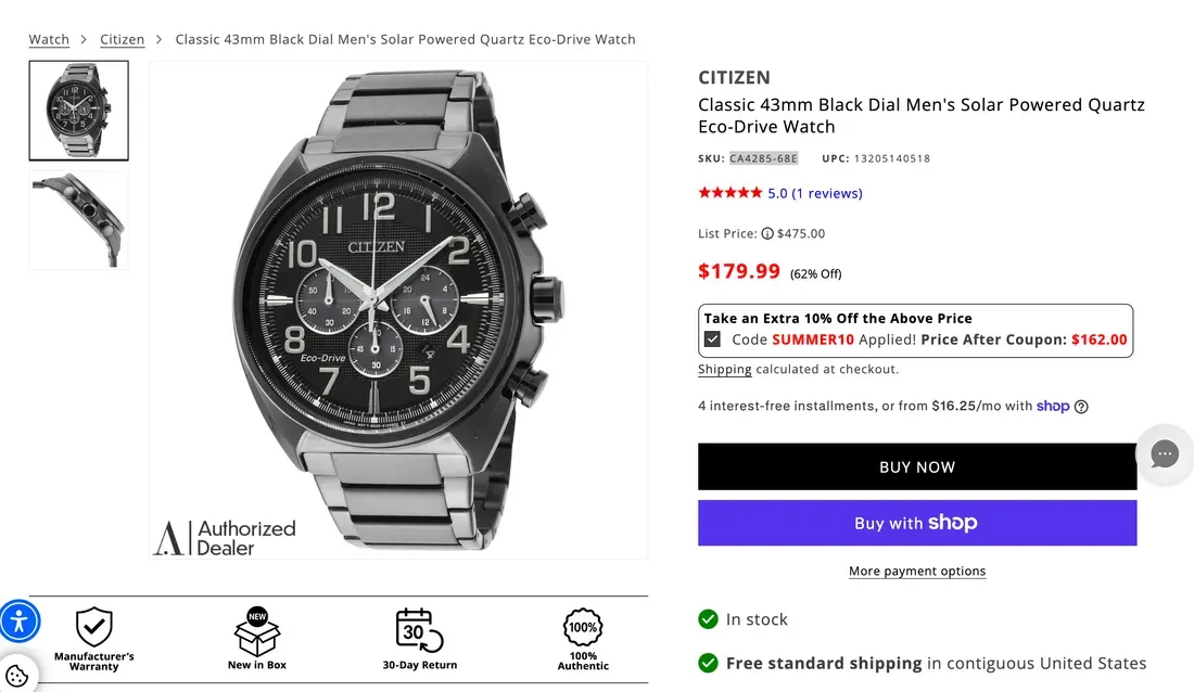 Foto tampilan multi-monitor dan display Dua Jam Tangan Citizen Eco-Drive Diskon Hingga 72 Persen, Ha