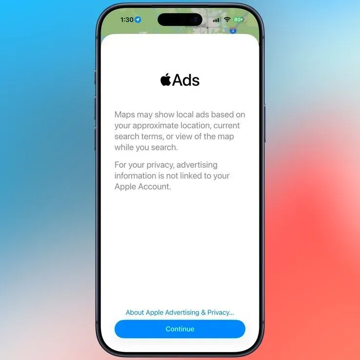 Ilustrasi csm ads disclaimer on apple maps 4f8ef80ad4 Era Bebas Iklan Berakhir, Apple Maps Resmi Tampilkan Iklan