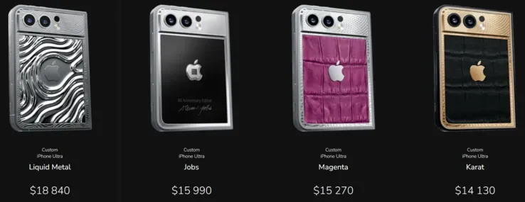Foto tampilan multi-monitor dan display iPhone Lipat Belum Rilis, Caviar Sudah Jual Versi Mewah Rp30