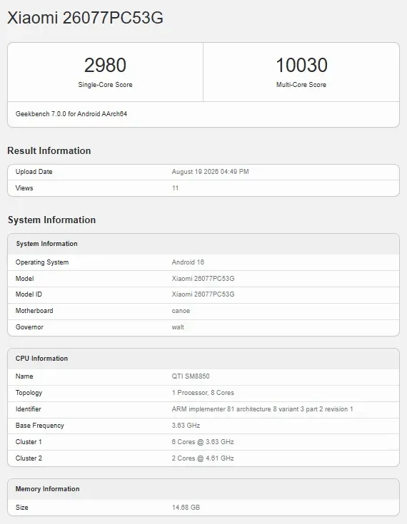 Foto tampilan multi-monitor dan display Poco F9 Ultra Muncul di Geekbench, Siap Dobrak Pasar Flagshi