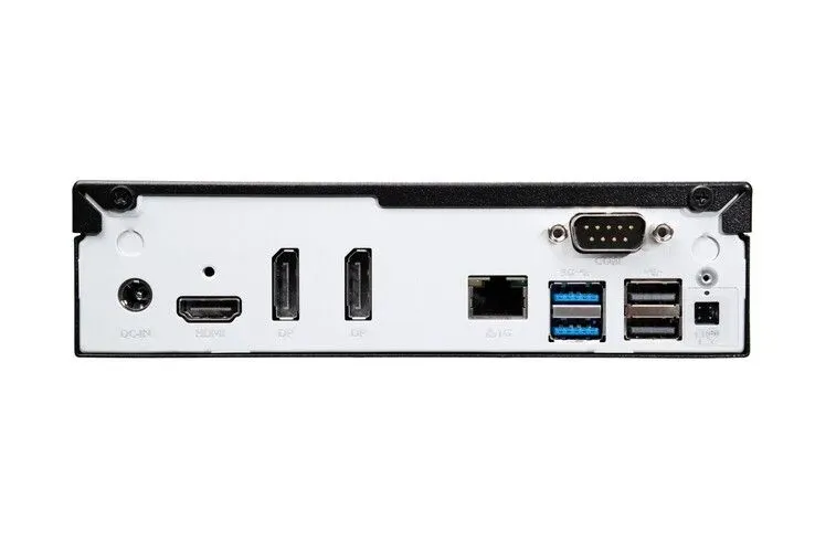 Foto tampak port belakang dan konektivitas I/O Shuttle Luncurkan PC Mini Gahar: Intel Core Ultra, RAM 96 GB