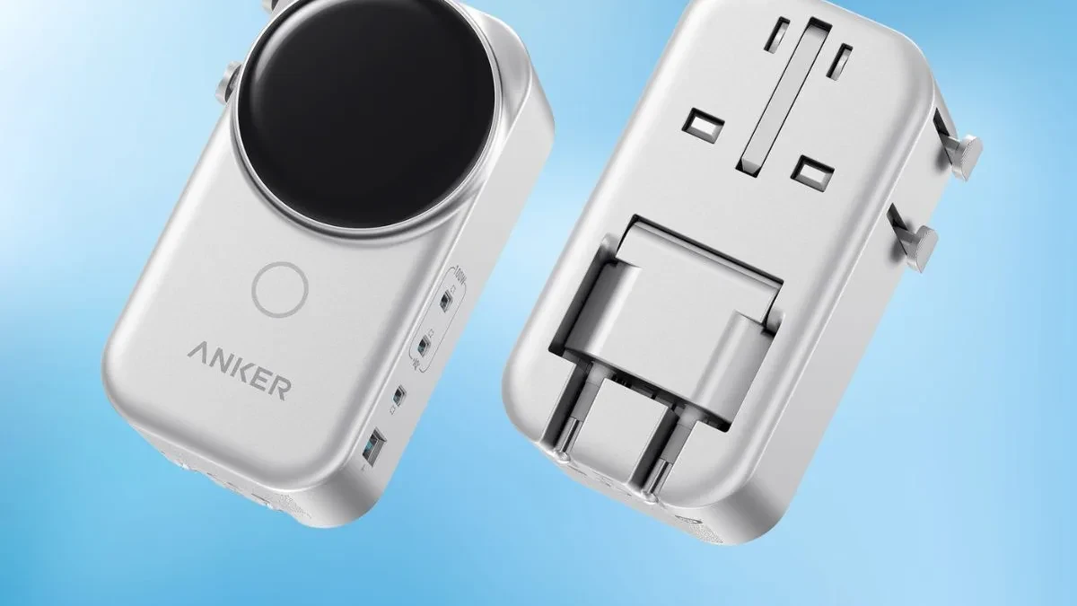 Anker Nano Travel Adapter 4-in-1 100W dengan layar LCD pintar dan empat port USB