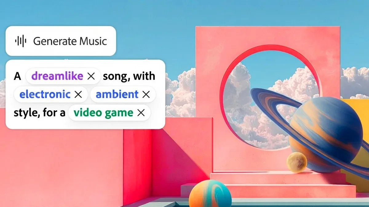 Adobe Firefly dengan fitur generator musik suara dan efek suara berbasis AI
