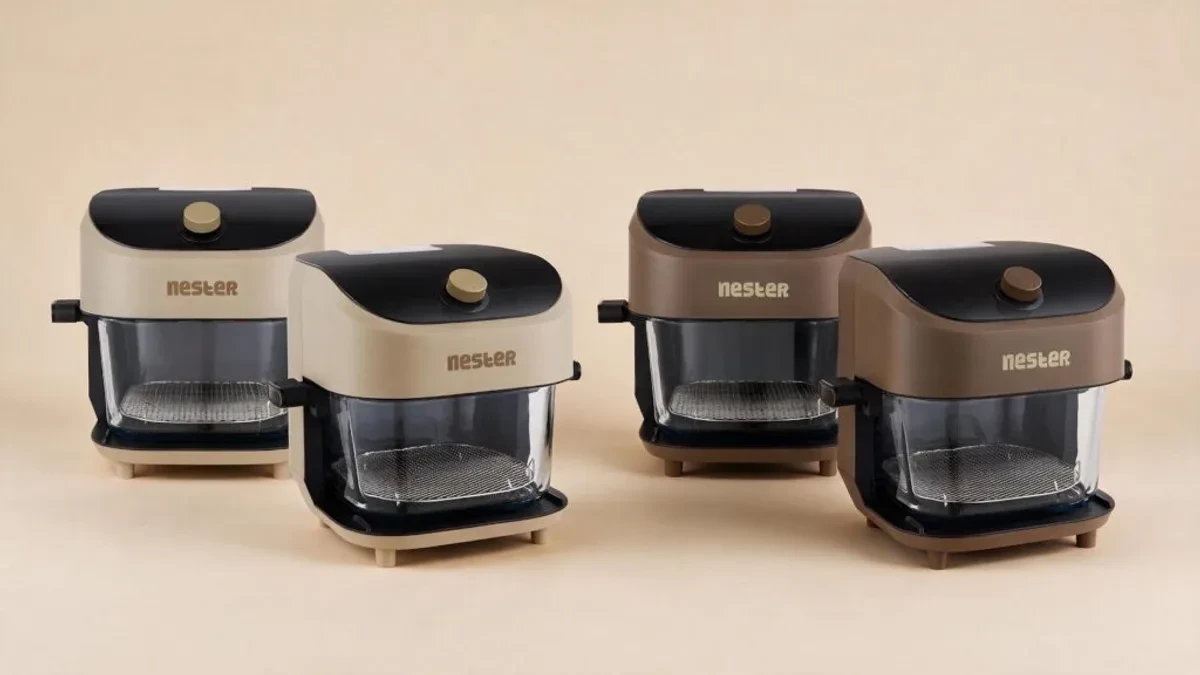 Nester Home Cook 6.2L Glass Air Fryer dengan mangkuk kaca borosilikat