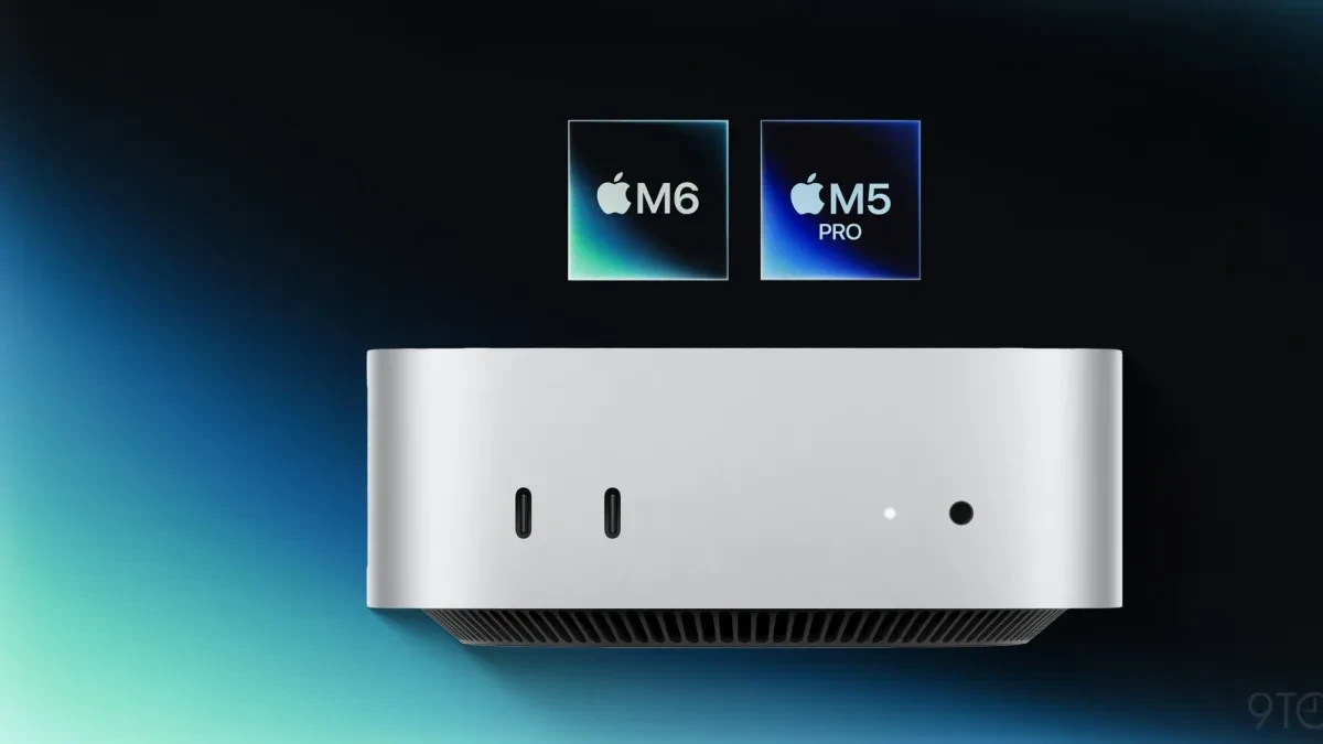 Desain Apple Mac mini terbaru dengan chip M6 dan M5 Pro