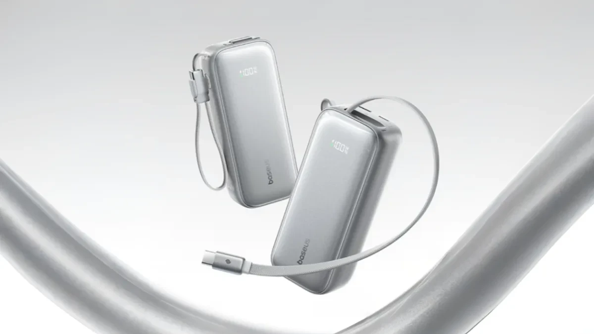 Powerbank Baseus PicoGo AR11 20000mAh 100W dengan kabel retraktil dan NFC