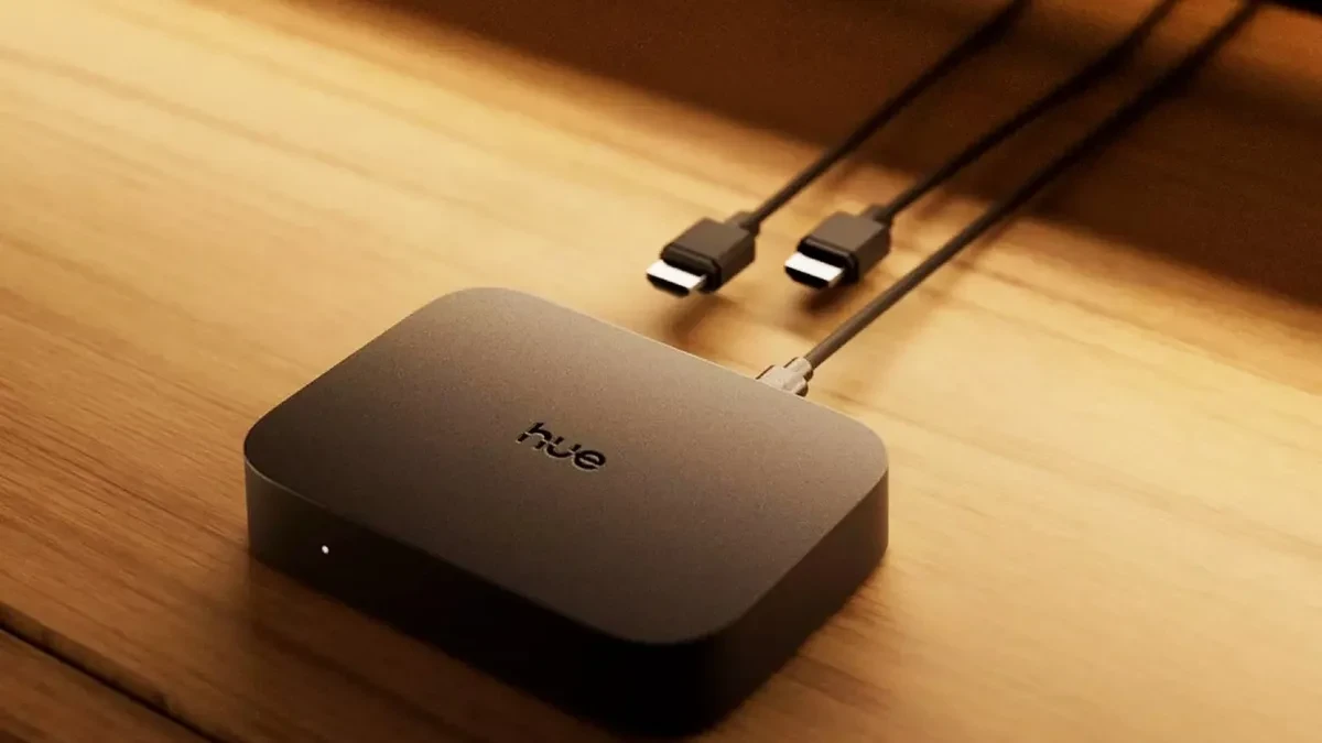Kotak kemasan Philips Hue Play Sync Box Lite dengan dukungan resolusi 4K