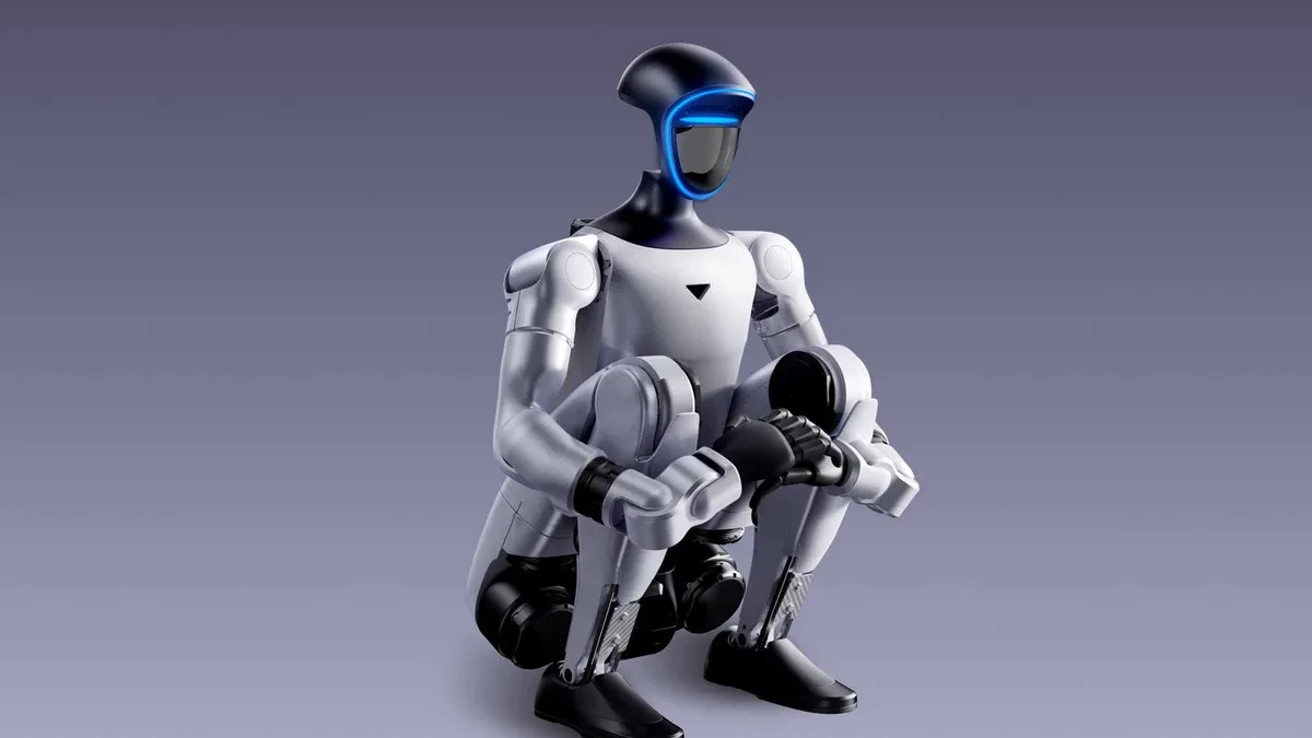 Robot humanoid China menjalankan latihan tugas sederhana di pusat pelatihan robotika