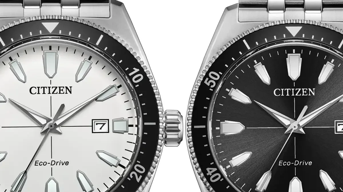 Jam tangan Citizen Eco-Drive stainless steel dengan bezel coin-edge