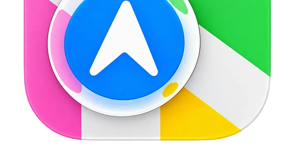 Tampilan aplikasi Apple Maps di layar smartphone iPhone