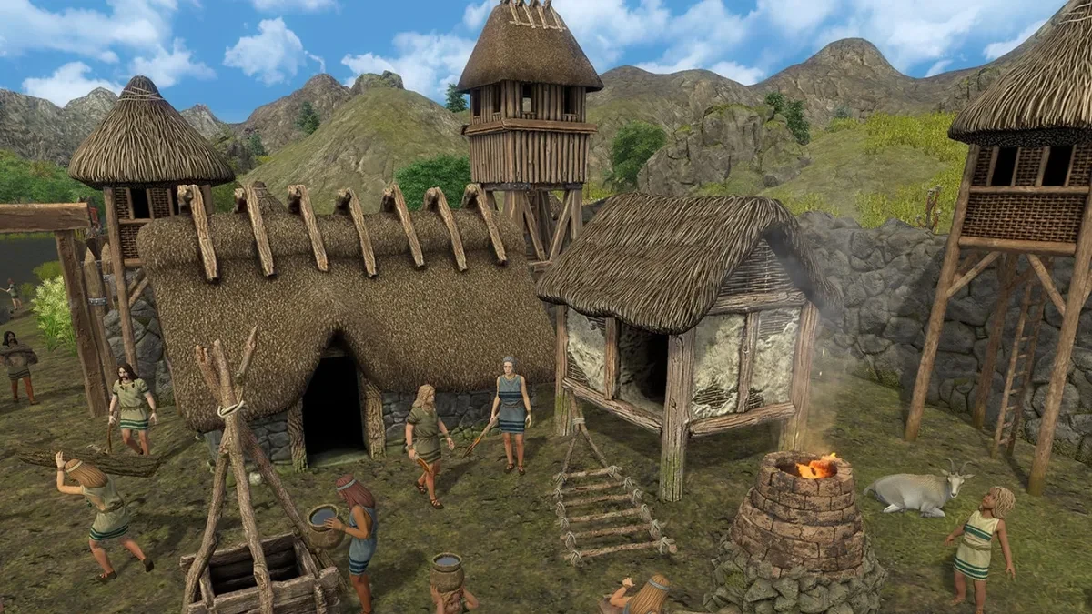 Dawn of Man game city builder survival bertema manusia prasejarah