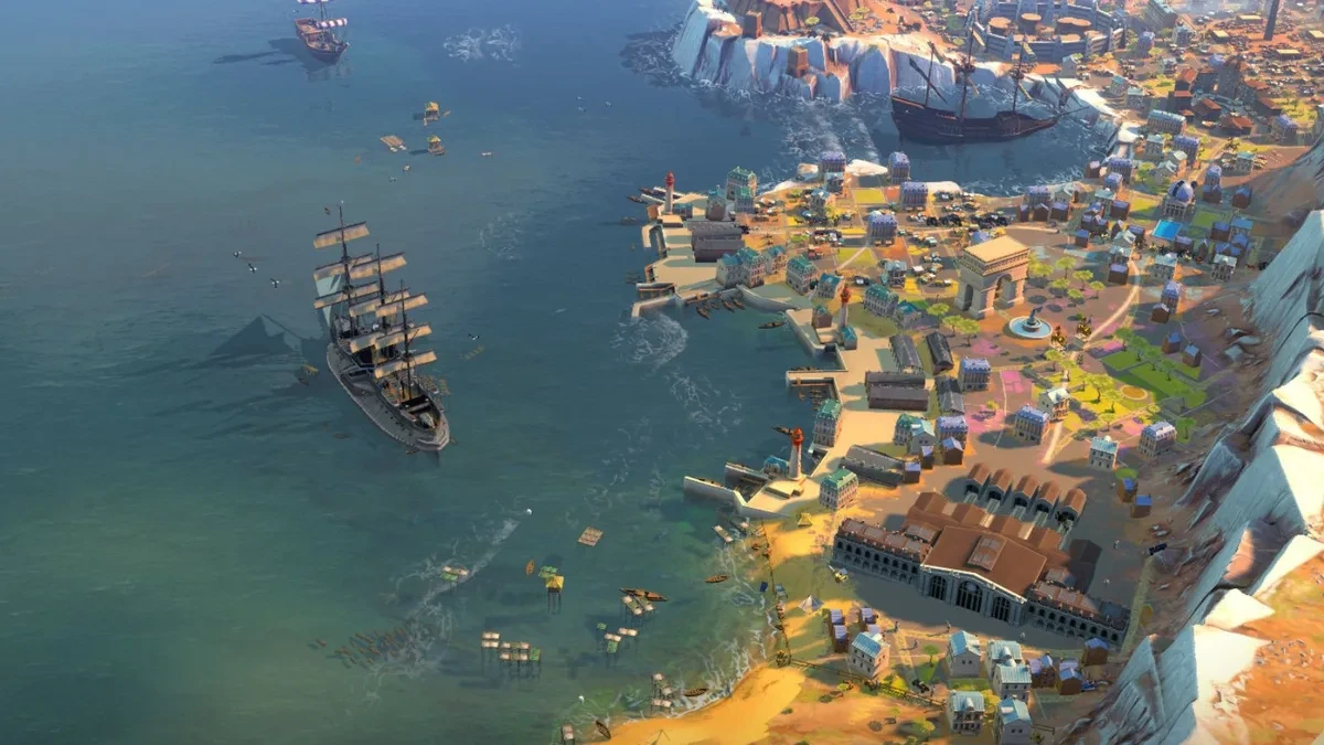 Gameplay Humankind menampilkan peradaban dan peta dunia dalam permainan strategi berbasis giliran