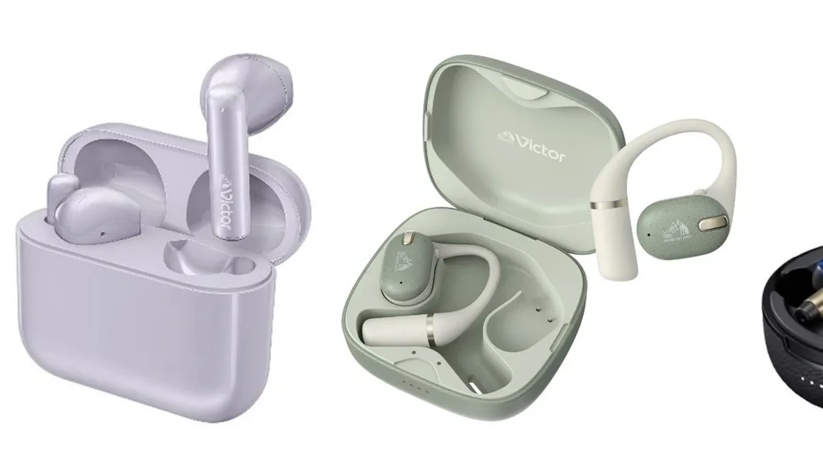 Tiga earbud wireless JVC Kenwood HA-A4T HA-NP80T dan HA-FW5000T