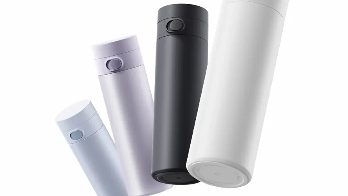 Xiaomi Mijia Flip-Lid Insulated Mug 2 dengan tutup flip-up dan bodi baja tahan karat