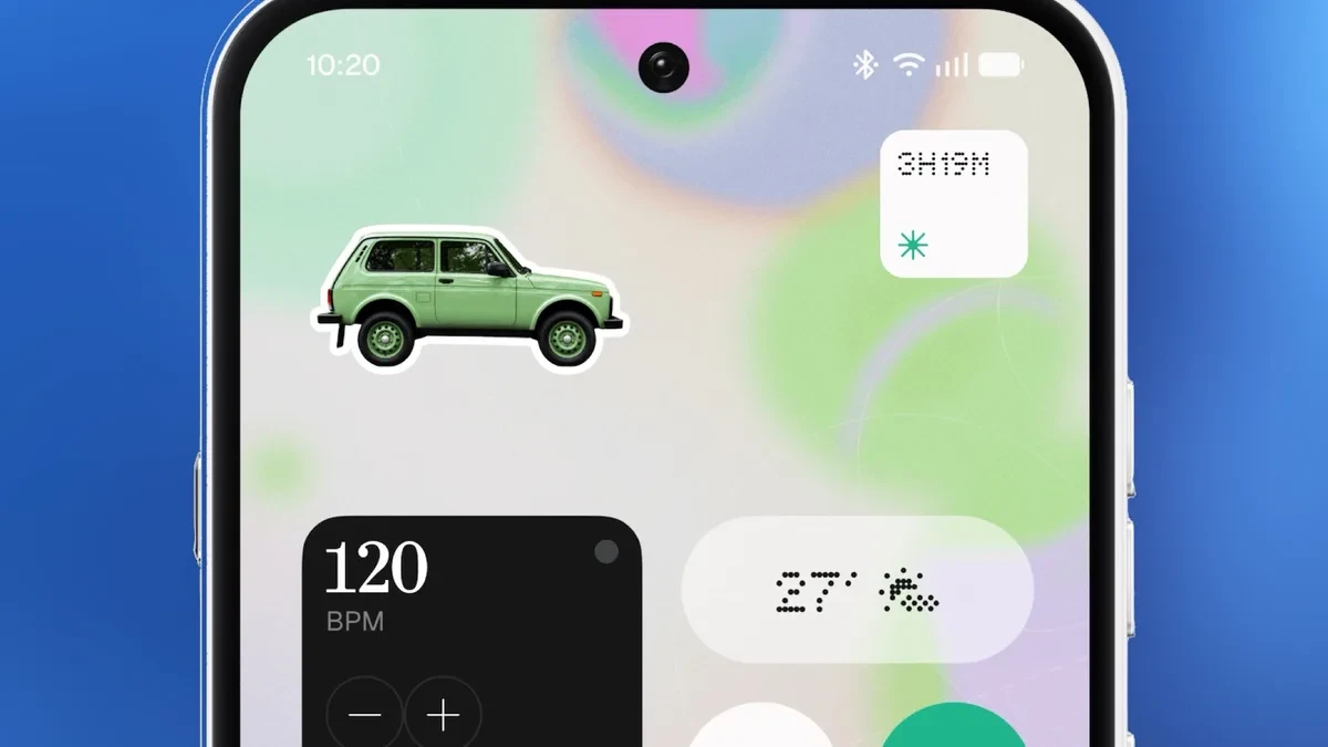 Tampilan antarmuka Nothing OS 5.0 berbasis Android 17 pada smartphone Nothing