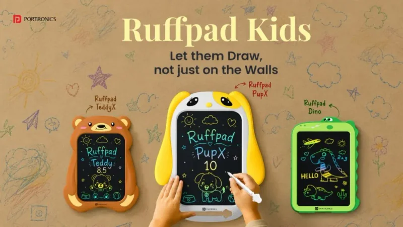 Portronics Rilis Ruffpad: Papan Tulis Digital Anak Bisa Simpan ke HP