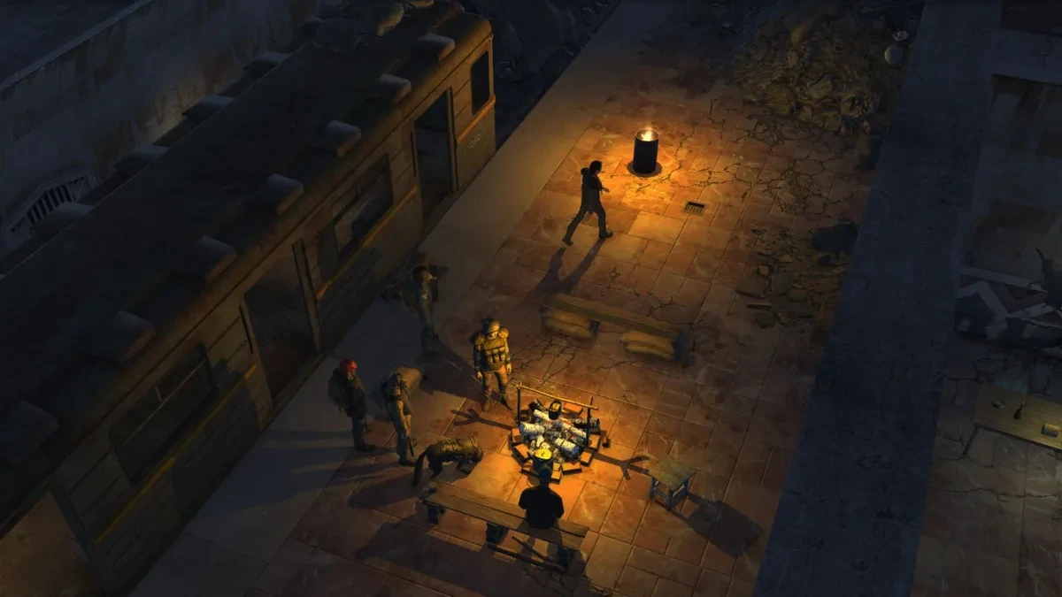 Cuplikan pertarungan taktis turn-based dalam game Atom RPG di Steam