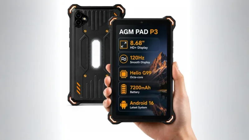 Tablet Rugged Ringkas AGM Pad 3 Compact Resmi Rilis, Bawa Layar 120Hz