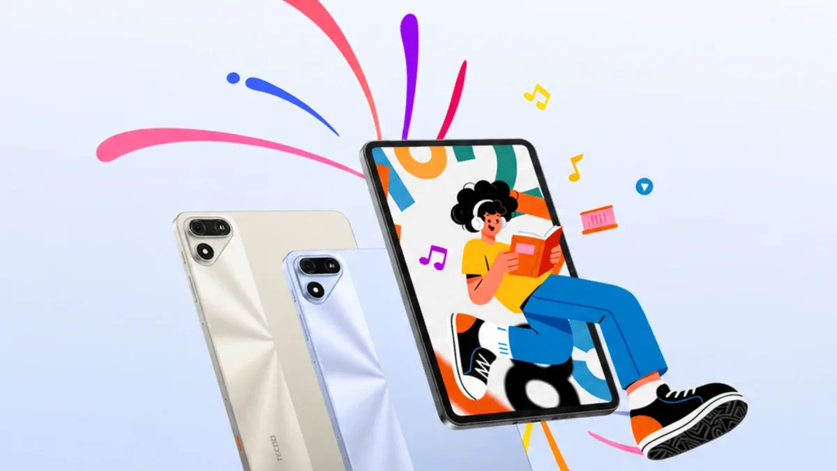 Tecno Megapad SE 2 dengan layar 2K 90Hz dan konektivitas 4G LTE