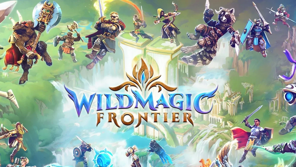 Tampilan pertempuran taktis Wildmagic Frontier dengan visual diorama tabletop di browser web