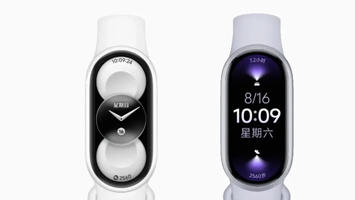 Ilustrasi Xiaomi Smart Band 11 dengan pilihan desain standar, keramik, NFC, dan bodi metal