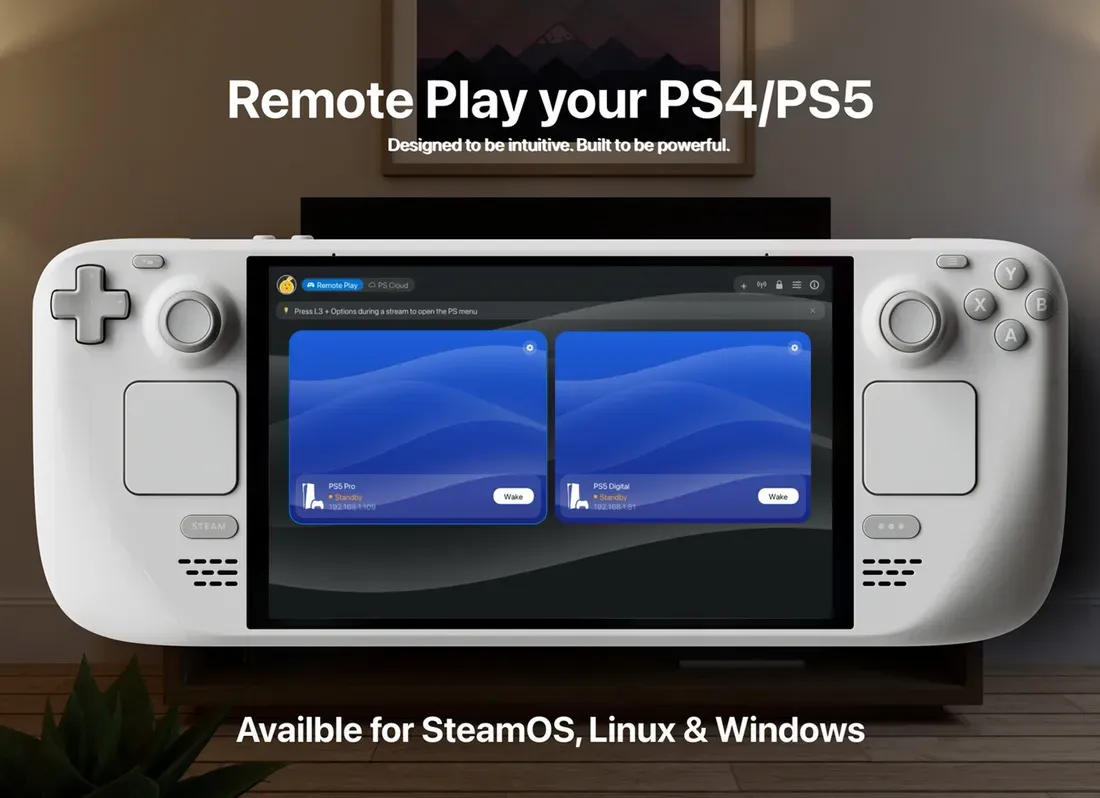 Sesi gameplay Remote Play PS5 yang dijalankan menggunakan aplikasi Asobi