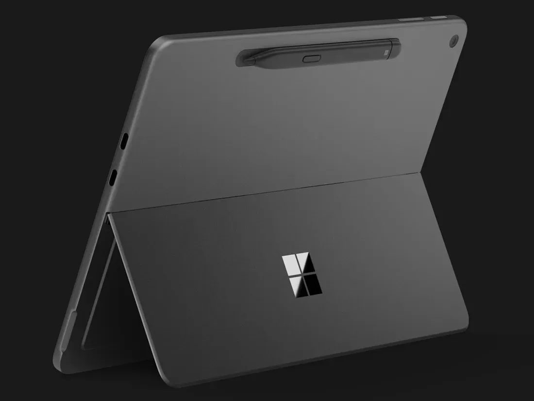Foto tampak port belakang dan konektivitas I/O Bekerja Tanpa Bising, Tablet 2-in-1 Microsoft Terbaru Ini Dukung 5G