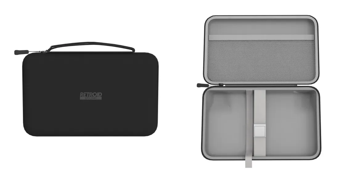 The carrying case is a one-size-fits-all for the Pocket Duo and Pocket Duo Lite. - Biar Main Konsol Dual Screen Lebih Nyaman, Aksesori Resmi Ini Punya Handgrip