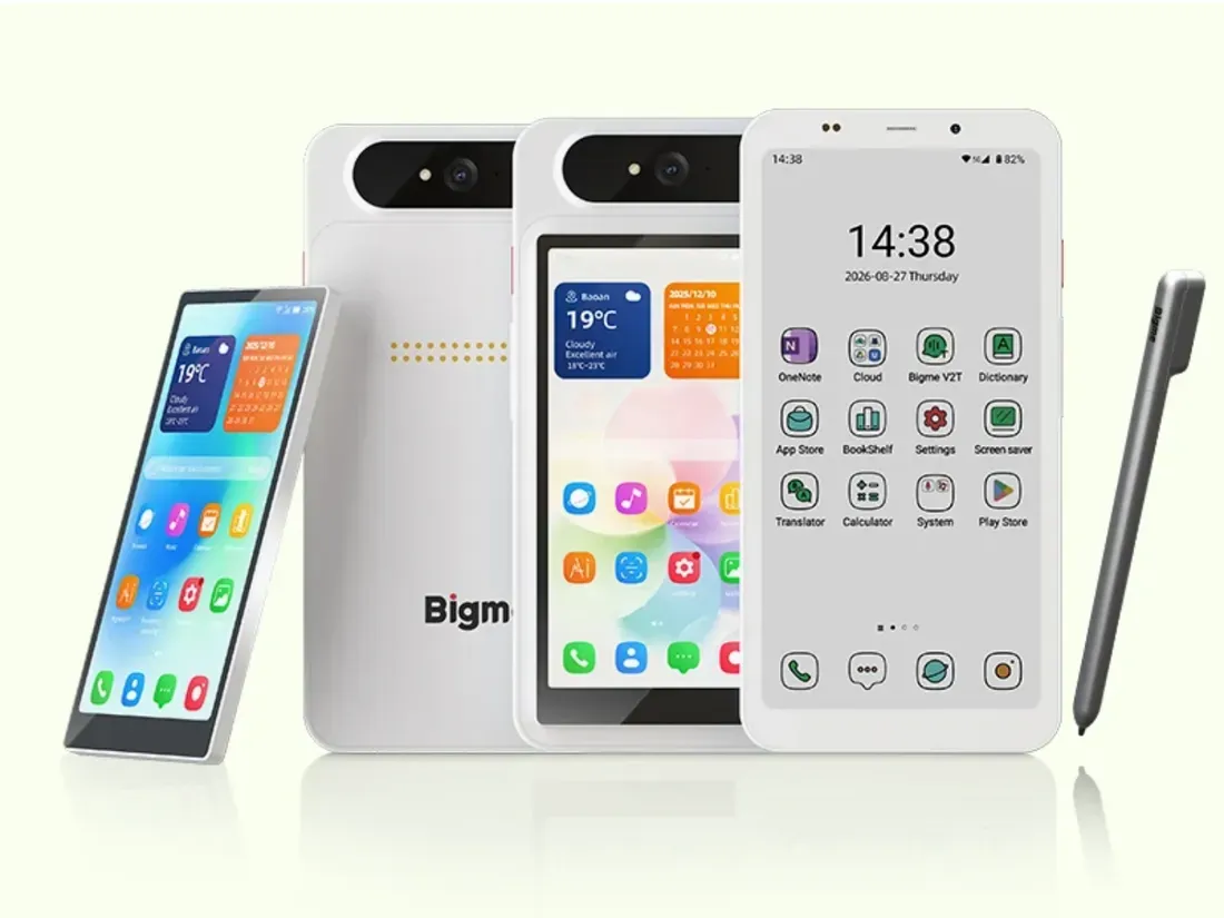 Bigme HiBreak Dual 3 dengan dukungan stylus pada layar E-Ink