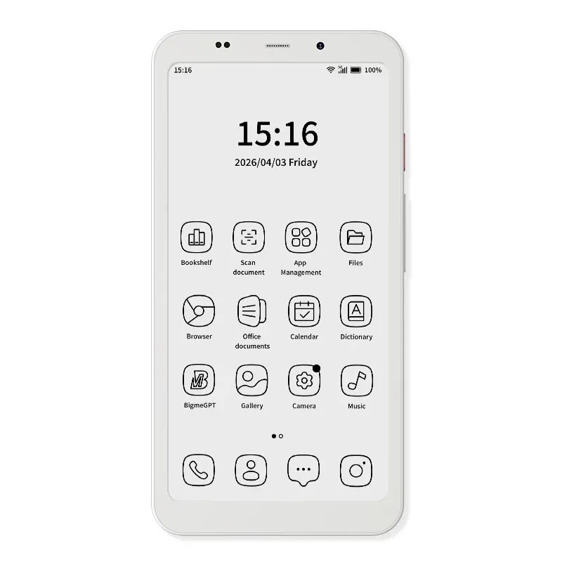 Tampilan dua layar Bigme HiBreak Dual 3 dengan panel E-Ink dan LCD