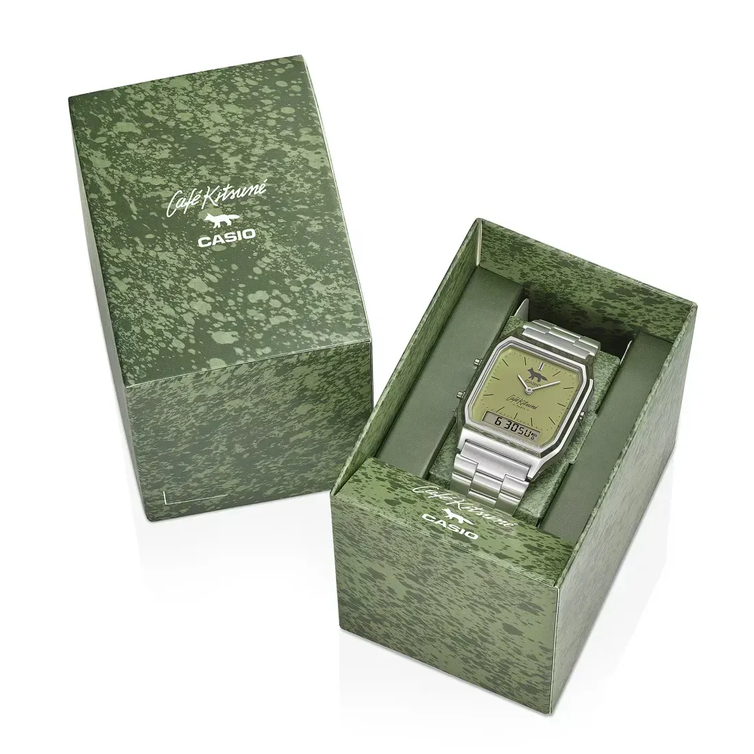 Ilustrasi casio aq230eck 3a matcha green watch 3 Casio x Café Kitsuné Luncurkan Jam Tangan Retro Nuansa Match