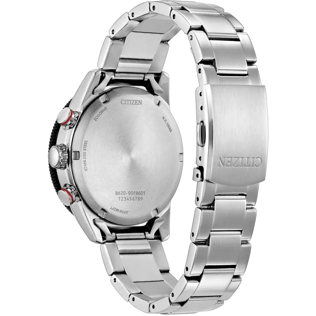 Foto tampak port belakang dan konektivitas I/O Citizen Rilis Chronograph Eco Drive CA4714 55A Bergaya Racing Klasik
