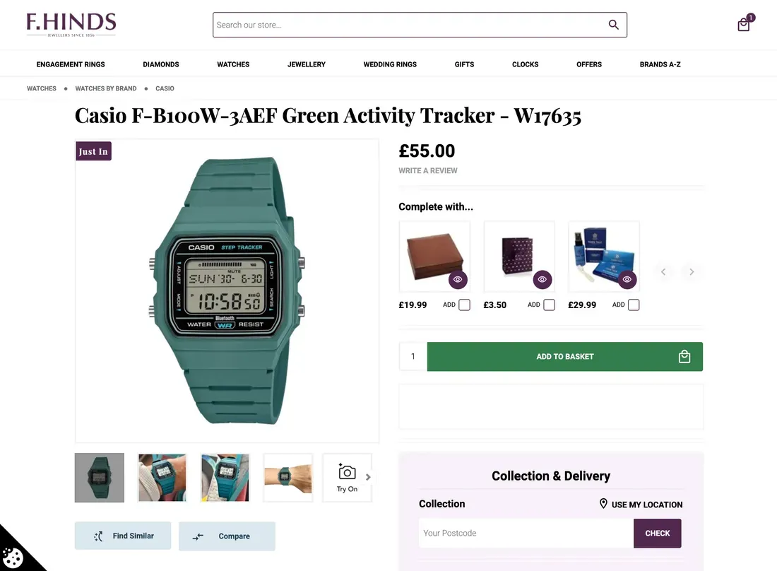 Foto tampilan multi-monitor dan display Desain Klasik Casio F-91W Ini Kini Punya Bluetooth dan Laris Manis