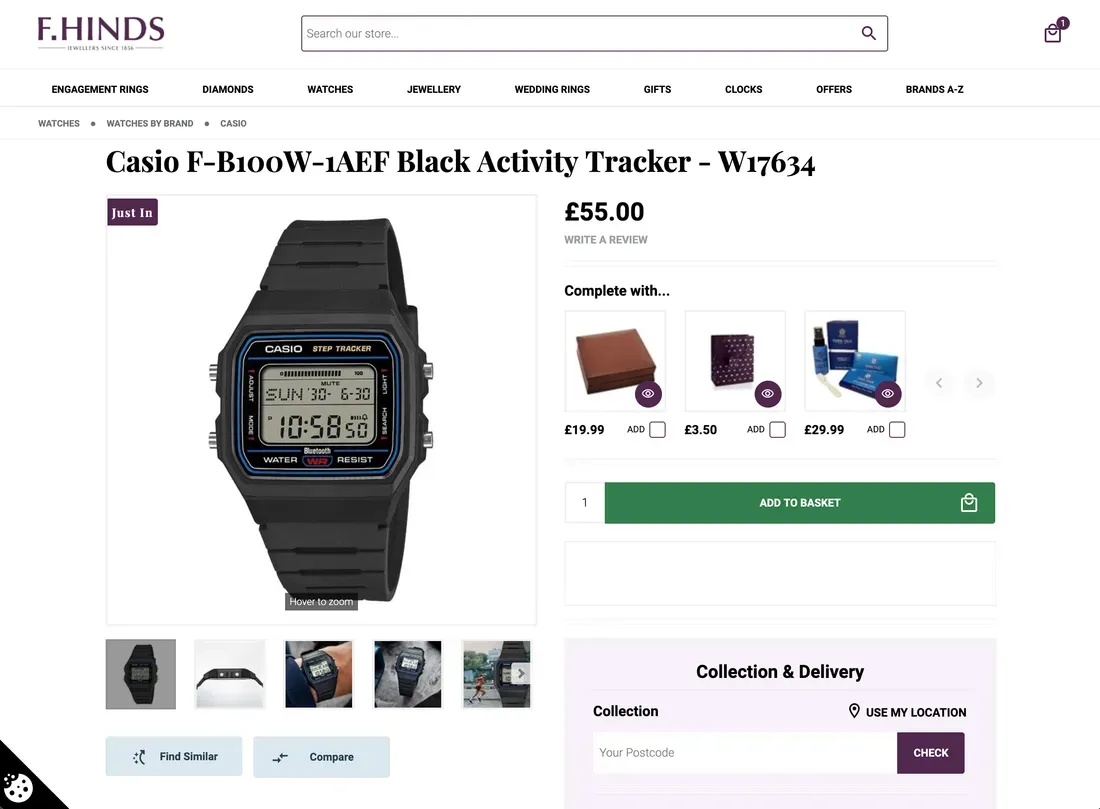 Foto tampilan multi-monitor dan display Desain Klasik Casio F-91W Ini Kini Punya Bluetooth dan Laris Manis