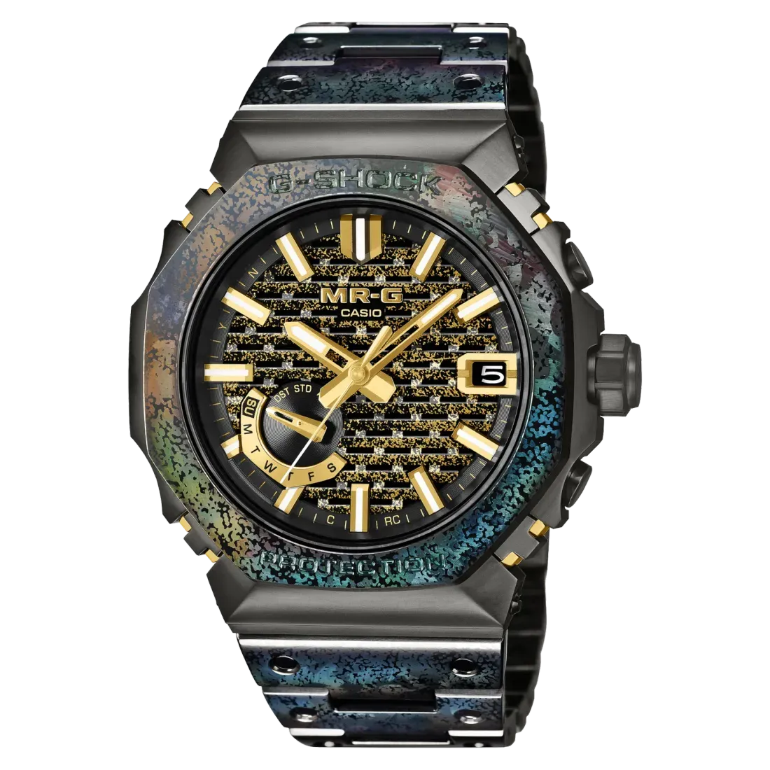 Ilustrasi mrg b2100hs 9a png q82 w h1600 Dihiasi Emas dan Platina, Jam Tangan Casio Ini Dijual Rp123 Jutaan