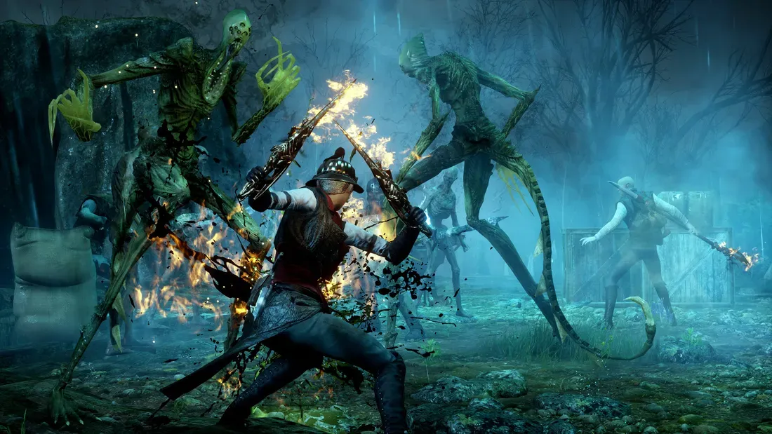 Antarmuka menu karakter dan dialog di Dragon Age: Inquisition