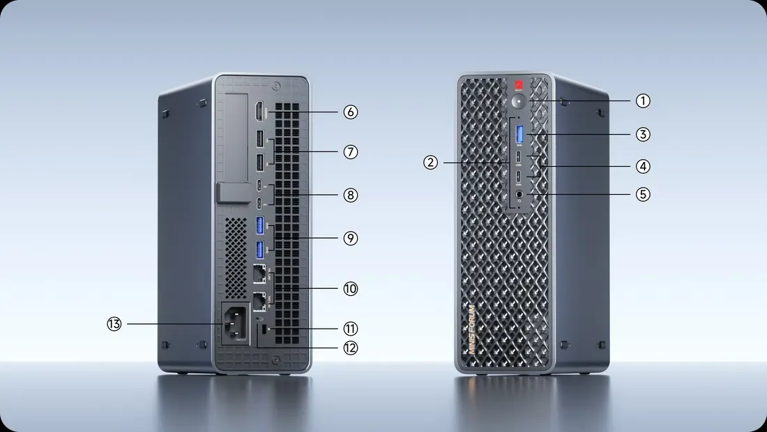 Foto tampak port belakang dan konektivitas I/O Dukung RAM 192GB dan Chip AMD Raksasa, Mengapa Mini PC Ini T