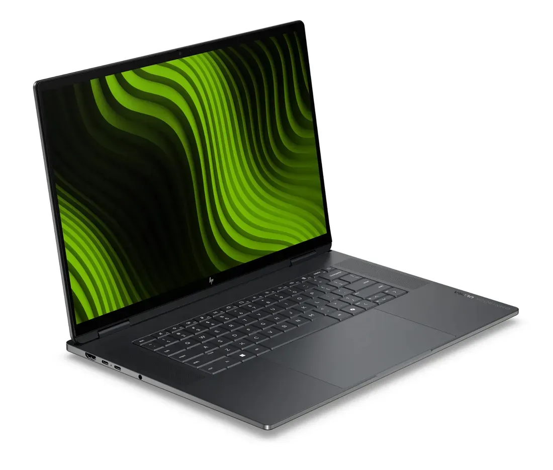 Detail engsel dan layar OLED 1.100 nits HP OmniBook Ultra 16