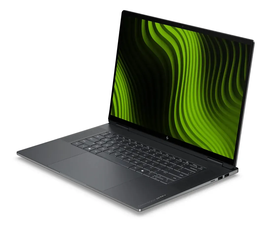 Profil samping HP OmniBook Ultra 16 yang tipis