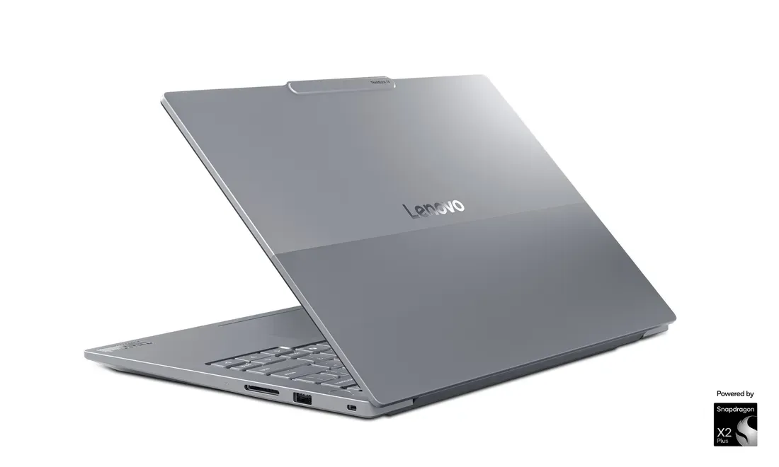 Foto tampak port belakang dan konektivitas I/O Lenovo ThinkBook 14 Gen 9 Rilis Versi Snapdragon X2 Plus: Ba