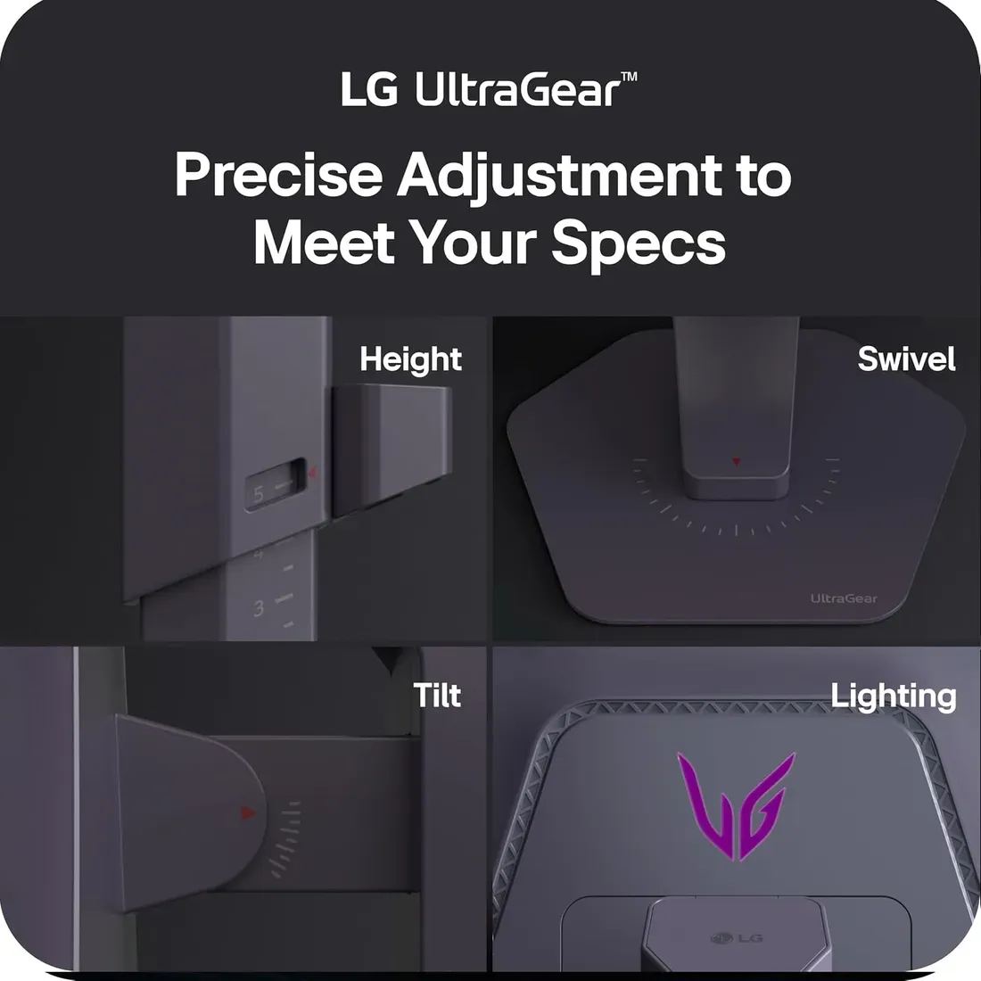 Foto tampak bagian bawah dan ventilasi LG UltraGear 25G590B Resmi Rilis Global: Monitor 1.000 Hz Pe