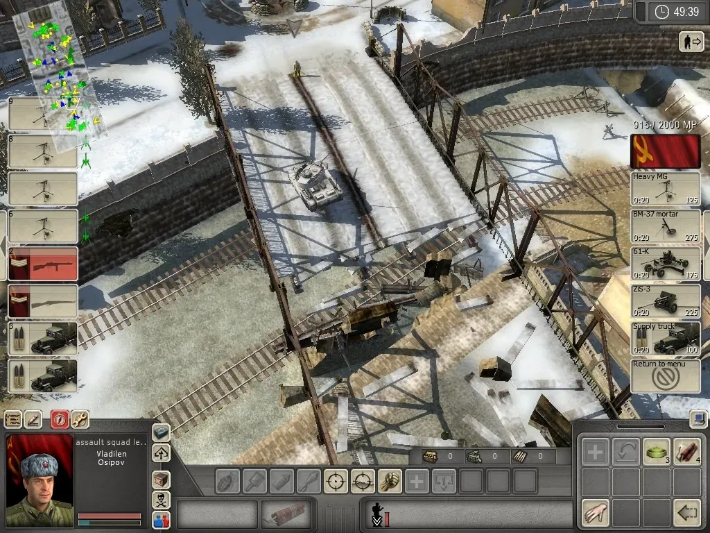 Aksi pertempuran infanteri dan ledakan di Men of War Assault Squad dengan lingkungan yang bisa hancur
