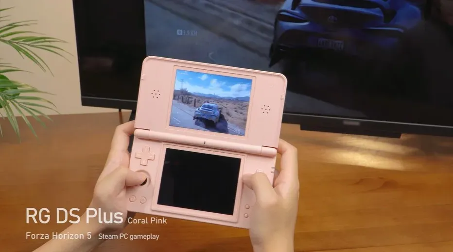 Ilustrasi anbernic rg ds plus steam pc streaming Mengenal Anbernic RG DS Plus: Konsol Dual Screen dengan OS L