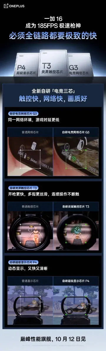 Teaser OnePlus 16 yang menonjolkan layar 185Hz