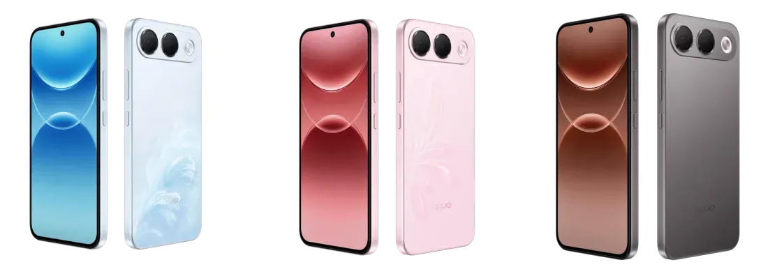 Pilihan warna Oppo F35 5G Wave Blue Mist Pink Titanium Grey