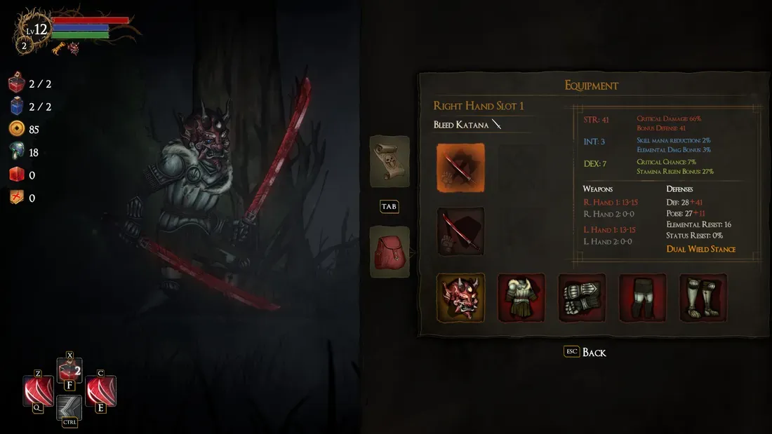 Ilustrasi rogue blight gameplay v2 Padukan Dark Souls & Slay the Spire, Game Rp200 Ribuan Ini R