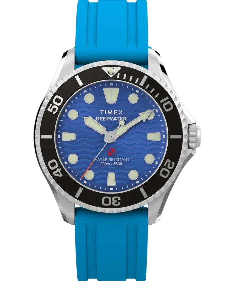 Jam tangan Q Timex GMT dengan tali rubber