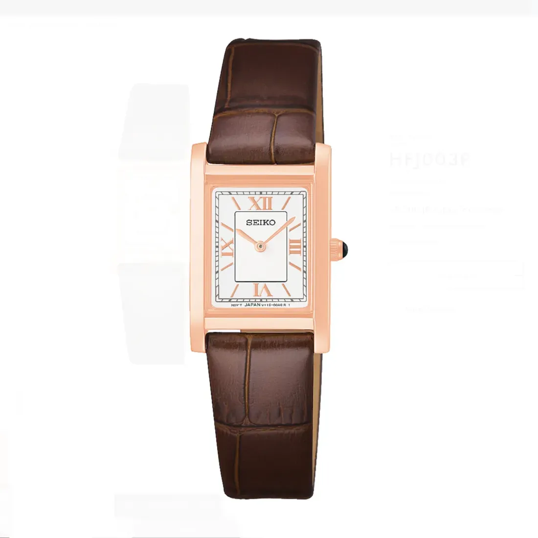 Seiko HFJ003P dengan strap kulit cokelat