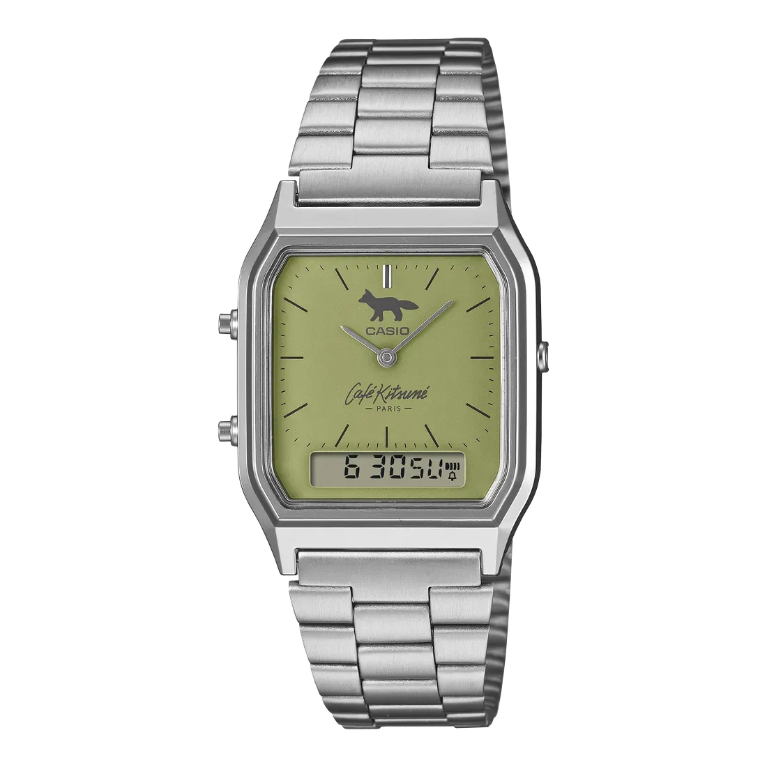 Ilustrasi Sentuhan Warna Matcha di Pergelangan, Jam Tangan Kolaborasi Casio dan Café